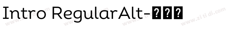 Intro RegularAlt字体转换